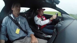 Here's Kimi Raikkonen Scaring The Pants Off Reporters In A Ferrari F12